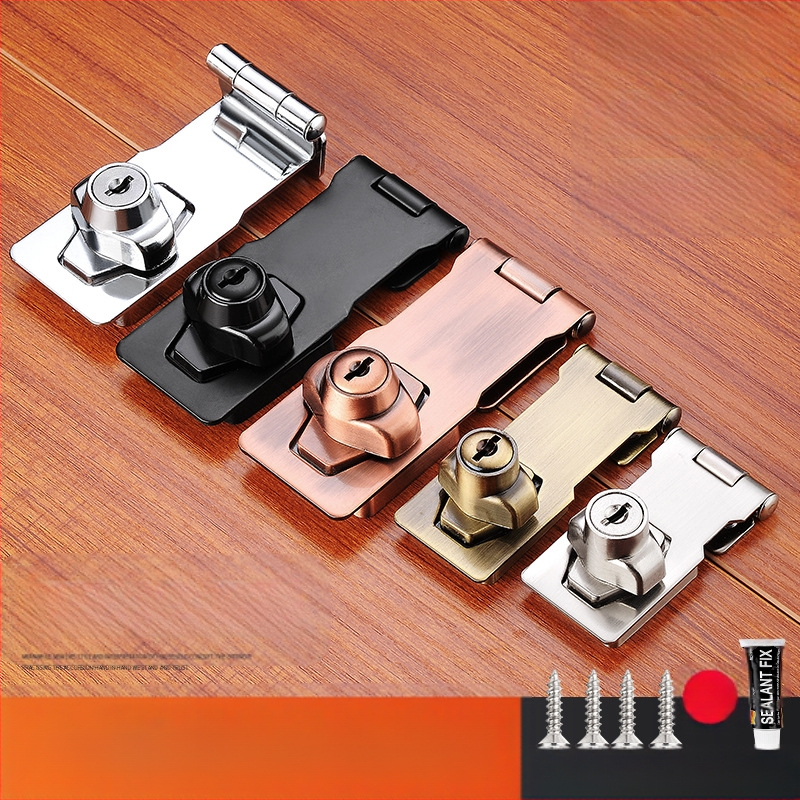 Шкафен заключващ механизъм без пробиване — модел HSD-12; подходящ за шкафове, чекмеджета, хладилници и плъзгащи врати