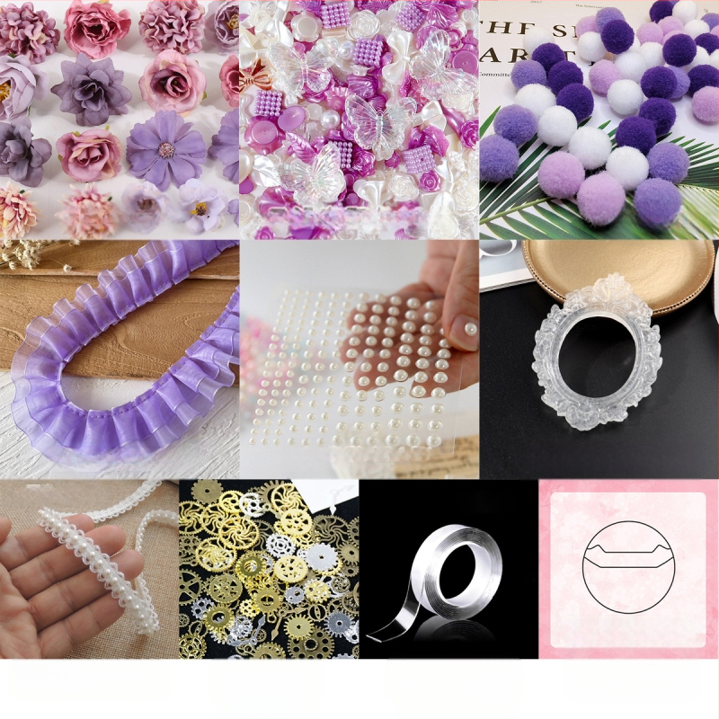 DIY krepšio priedų rinkinys – akriliniai elementai, baroko ženkliukai dekoracijoms, Prekės ženklas: Other; Nėra apdirbimo; Amatas: Kita; IP leidimas: Ne