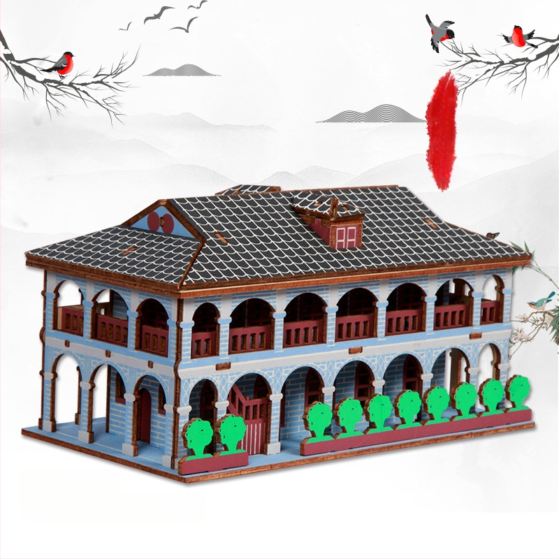 Nanhu Raudona Laivas – Medienos 3D Dėlionės Modelio Rinkinys, DIY, OEM Logotipo Pritaikymas