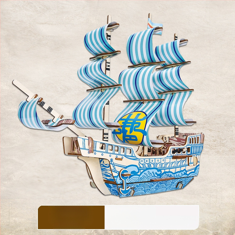 Nanhu Raudona Laivas – Medienos 3D Dėlionės Modelio Rinkinys, DIY, OEM Logotipo Pritaikymas