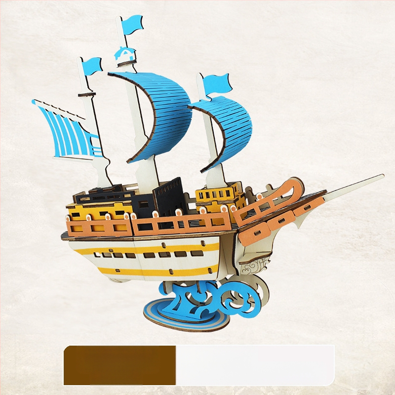 Nanhu Raudona Laivas – Medienos 3D Dėlionės Modelio Rinkinys, DIY, OEM Logotipo Pritaikymas