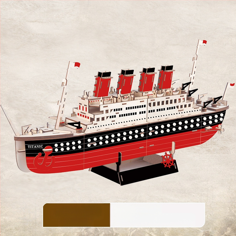 Nanhu Raudona Laivas – Medienos 3D Dėlionės Modelio Rinkinys, DIY, OEM Logotipo Pritaikymas