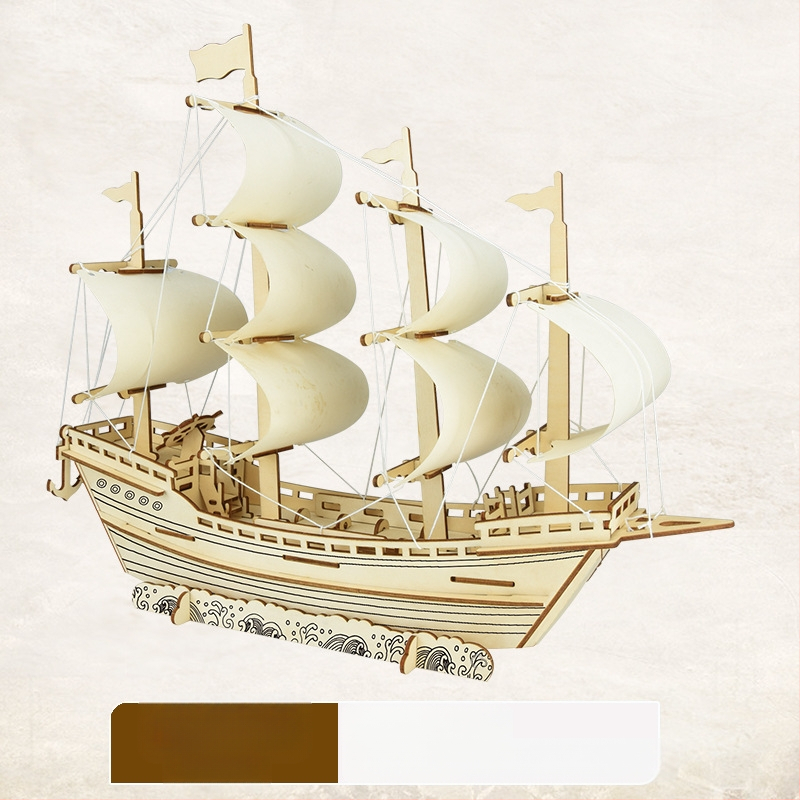 Nanhu Raudona Laivas – Medienos 3D Dėlionės Modelio Rinkinys, DIY, OEM Logotipo Pritaikymas