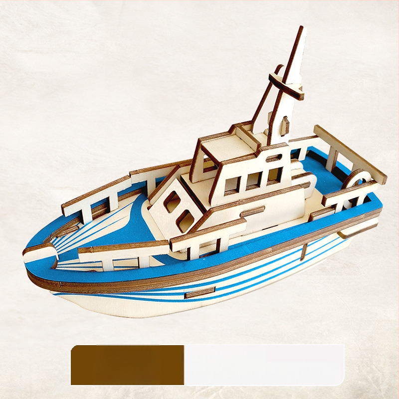 Nanhu Raudona Laivas – Medienos 3D Dėlionės Modelio Rinkinys, DIY, OEM Logotipo Pritaikymas