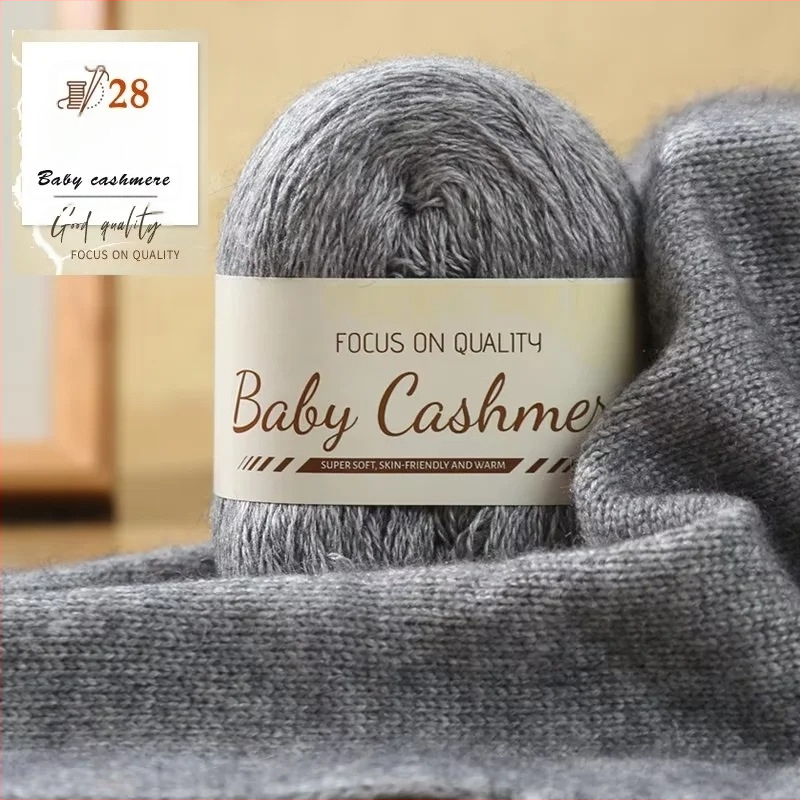 Kašmyro šaliko DIY rinkinys — rankinis mezgimas, vidutinio storio siūlai