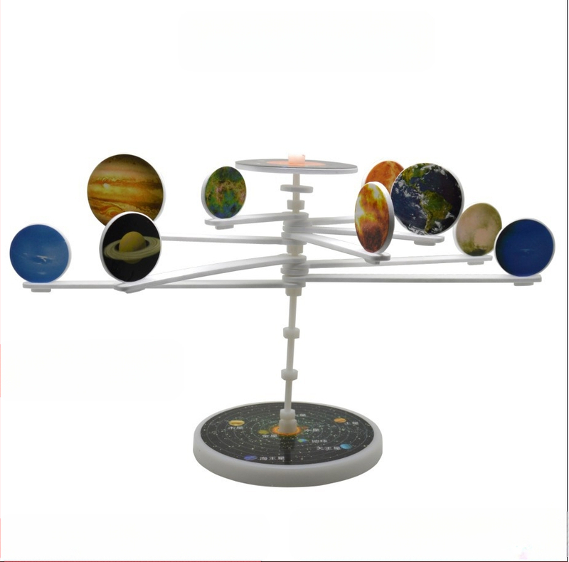 Devynių planetų Saulės sistemos modelis – DIY mokslinis rinkinys vaikams 7–14 metų, plastikas, mėginių pritaikymas