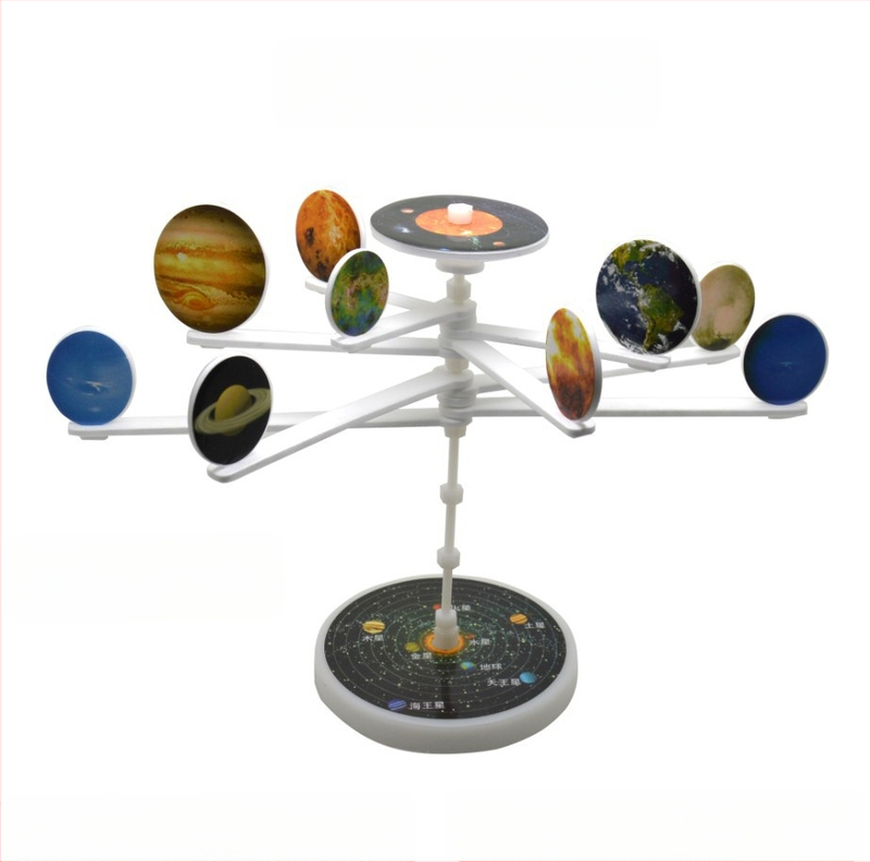 Devynių planetų Saulės sistemos modelis – DIY mokslinis rinkinys vaikams 7–14 metų, plastikas, mėginių pritaikymas