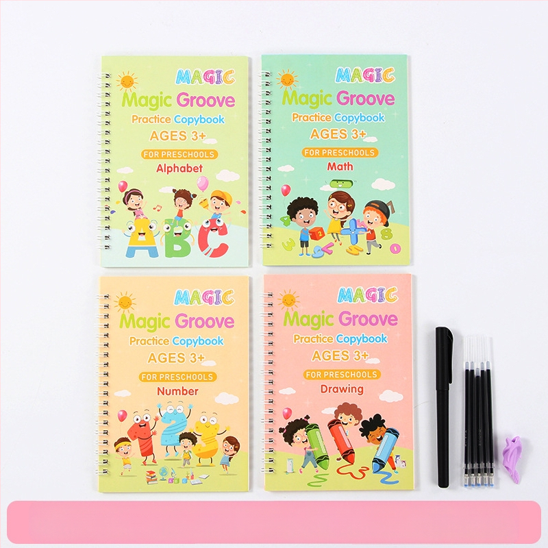 Įpjovimo rašymo pratęsimo knygelė anglų vaikams — Ecchi, serija English children practice copybook; medžiaga: baltas kartonas; tinkama rašalai su silpnais tirpikliais; IP leidimas: Ne (Brand: Ecchi; Series: English children practice copybook; Material: Whi