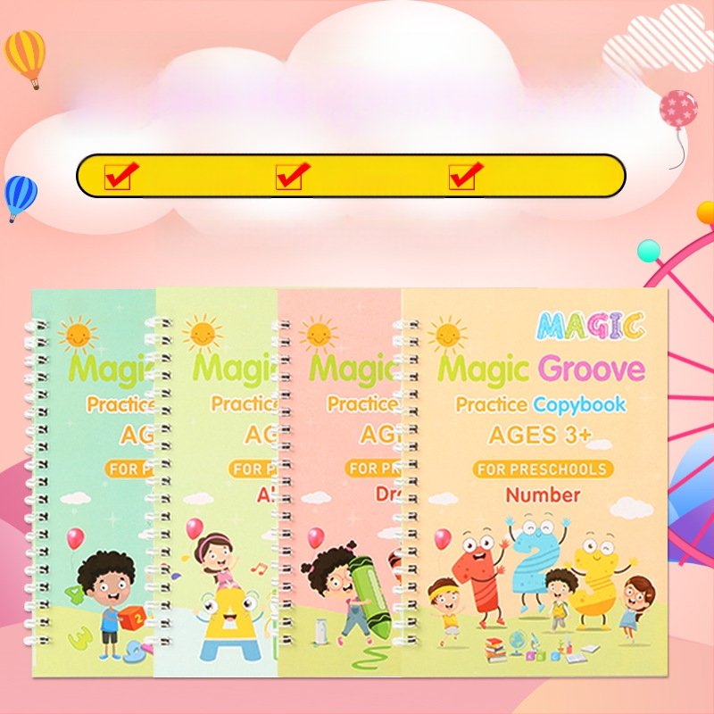 Įpjovimo rašymo pratęsimo knygelė anglų vaikams — Ecchi, serija English children practice copybook; medžiaga: baltas kartonas; tinkama rašalai su silpnais tirpikliais; IP leidimas: Ne (Brand: Ecchi; Series: English children practice copybook; Material: Whi