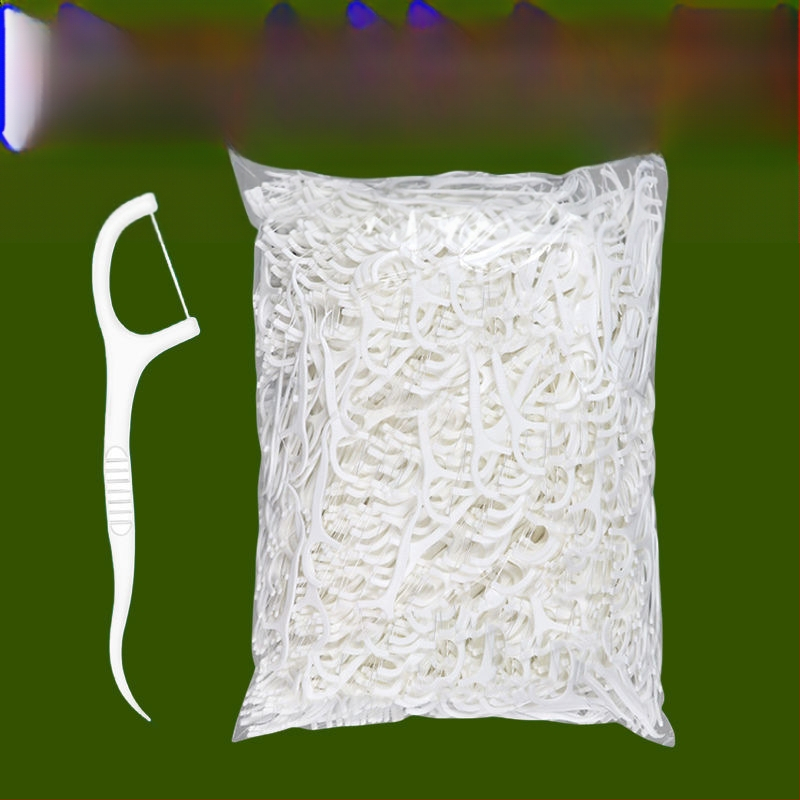 Zobu diegu nūjiņa – ultra plāna, lokveida forma, divkāršā gali, 30–50 gab., 80–100 maisiņi iepakojumā