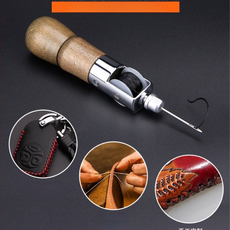 Комплект за кожено ръчно шиене – 7-частен набор, изработен от желязо и пластмаса, Jinbao (7-частен набор • Желязо + пластмаса • Jinbao)