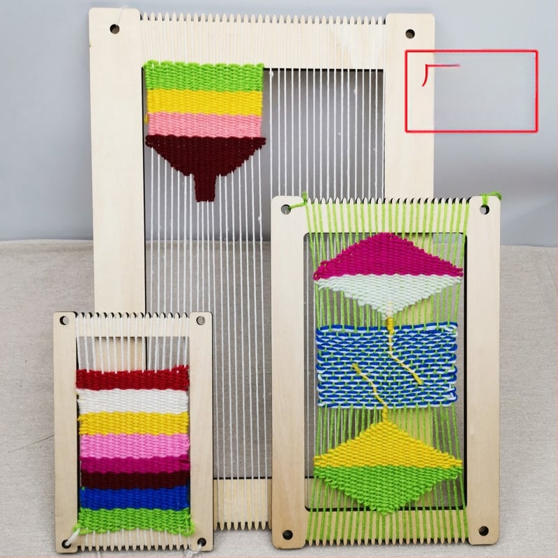 Aparat de tricotat manual pentru copii – placă DIY pentru învățarea tricotatului din lână