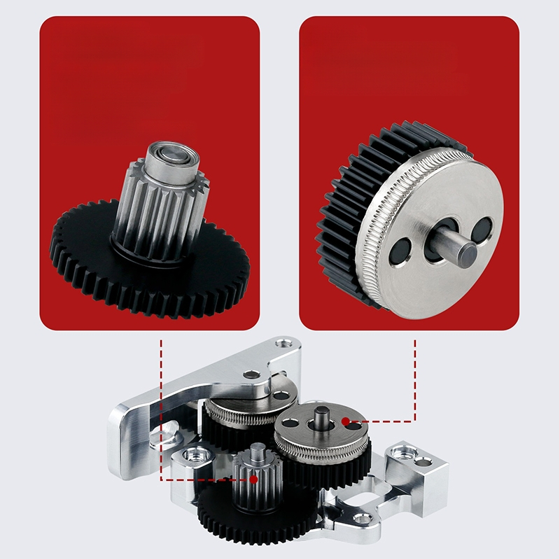 HGX-LITE σετ τροφοδοσίας εξωθητήρα, πλήρως μεταλλικός, σφυρηλατημένα ατσάλινα γρανάζια με μειωτήρα