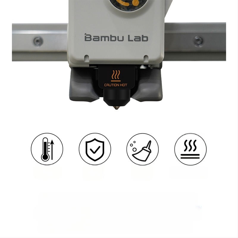 A1/A1mini patobulintas karšto galo surinkimas su atskiriama kieto plieno antgaliu ir aukštatemperatūriniu silikono gaubtu