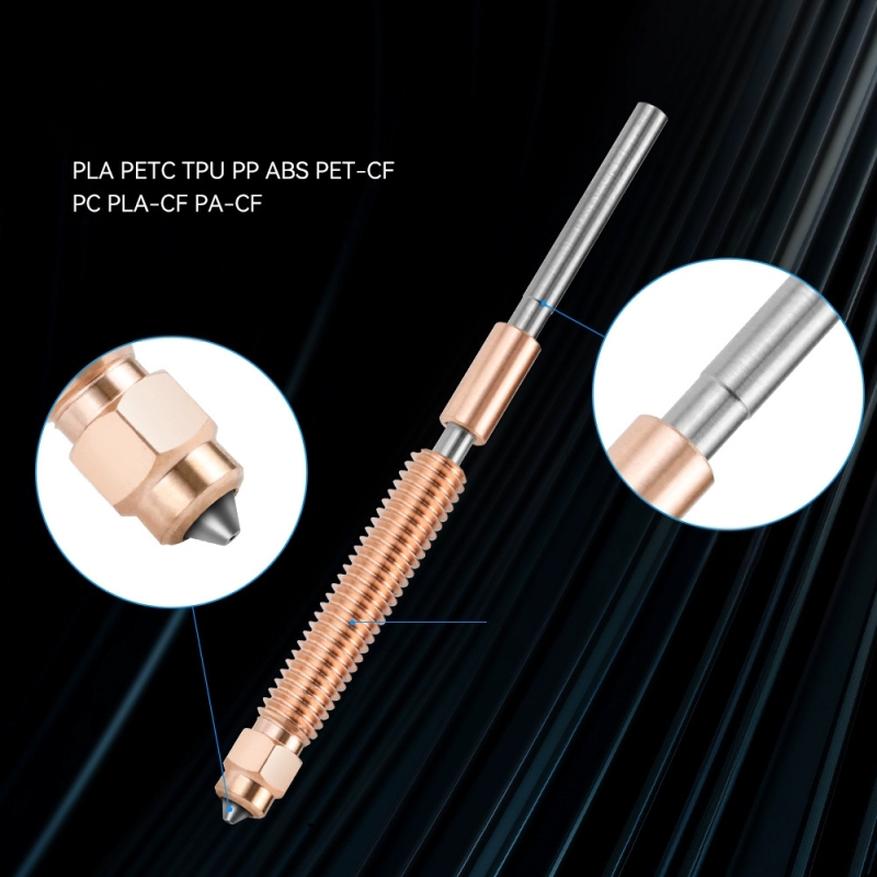 K2 Plus κεραμικό άκρο θέρμανσης με σετ ακροφυσίων — ενσωματωμένο σκληρυμένο ατσάλι, διμεταλλικό ακροφύσιο, σετ θέρμανσης υψηλής θερμοκρασίας