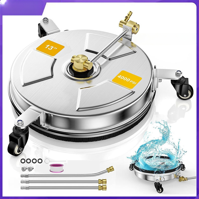 Aukšto slėgio ploviklis iš nerūdijančio plieno, dviejų funkcijų reguliuojamas šasijui ir grindims, varinė galvutė, nerūdijančio plieno rankena, 4000 psi, purškimo atstumas 10 m
