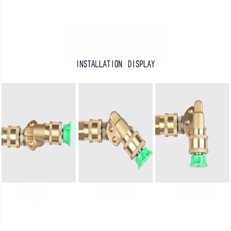 Aukšto slėgio vandens pistole su 7 pakopų reguliavimu ir 5 pakopų kampiniu adapteriu, gryna varis, 4500 psi