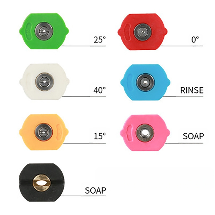 Aukšto slėgio vandens pistole su 7 pakopų reguliavimu ir 5 pakopų kampiniu adapteriu, gryna varis, 4500 psi