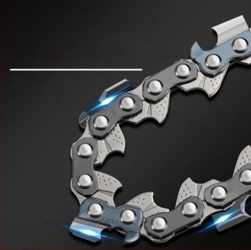 Deto pjovimo grandinė — suderinama su įvairiais pjovimo įrenginiais, dantų kietumas 8 HRC, skirta benzininiams pjovikliams