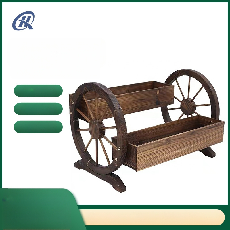 Medinis gėlių vazonas su grindų stovu, pastoralinio stiliaus, namų sodo reikmėms. Prekės ženklas Zhongbiao, Prekės kodas Ltao 1007063390