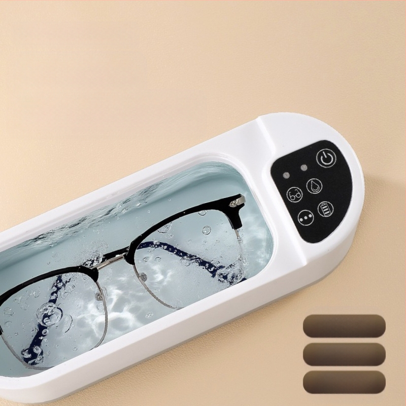 Ultrahangos szemüvegtisztító készülék ékszerek, fogszabályozó és kontaktlencsék számára — USB tápellátás, 5V, 50W, 300 ml kapacitás