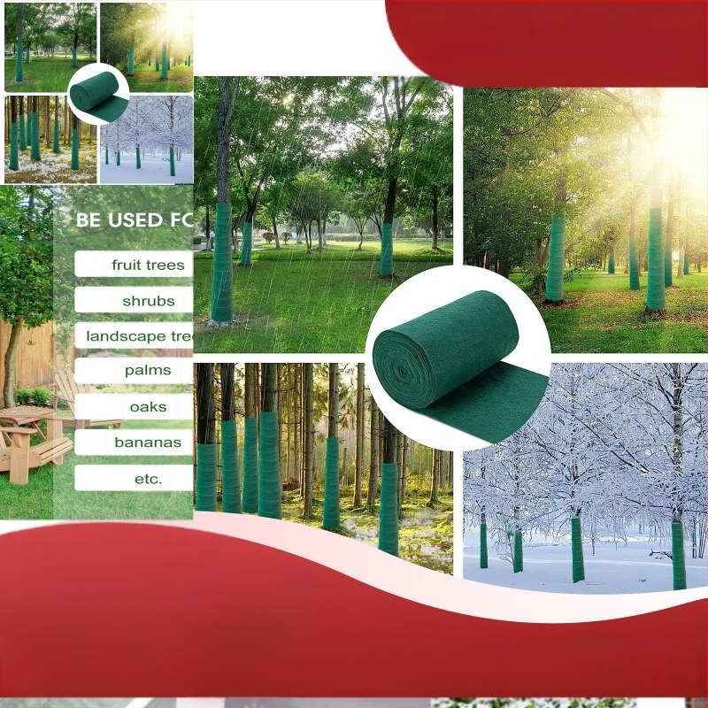 Sodo medžių įvyniojimo komplektas su susukimo virve, poliesteris, šaltoms žiemoms atspari apsauga vaismedžiams ir krūmams