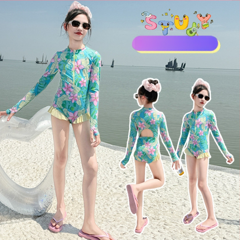 Meitenēm viengabala peldkostīms, Vasara 2025, Ātri žūstošs poliesteris, 8+ gadi, Peldēšanai un niršanai