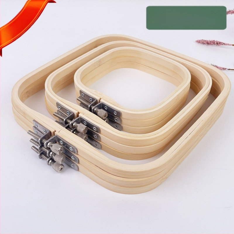 Квадратна бамбукова рамка за кръстосано бродиране, китайски стил