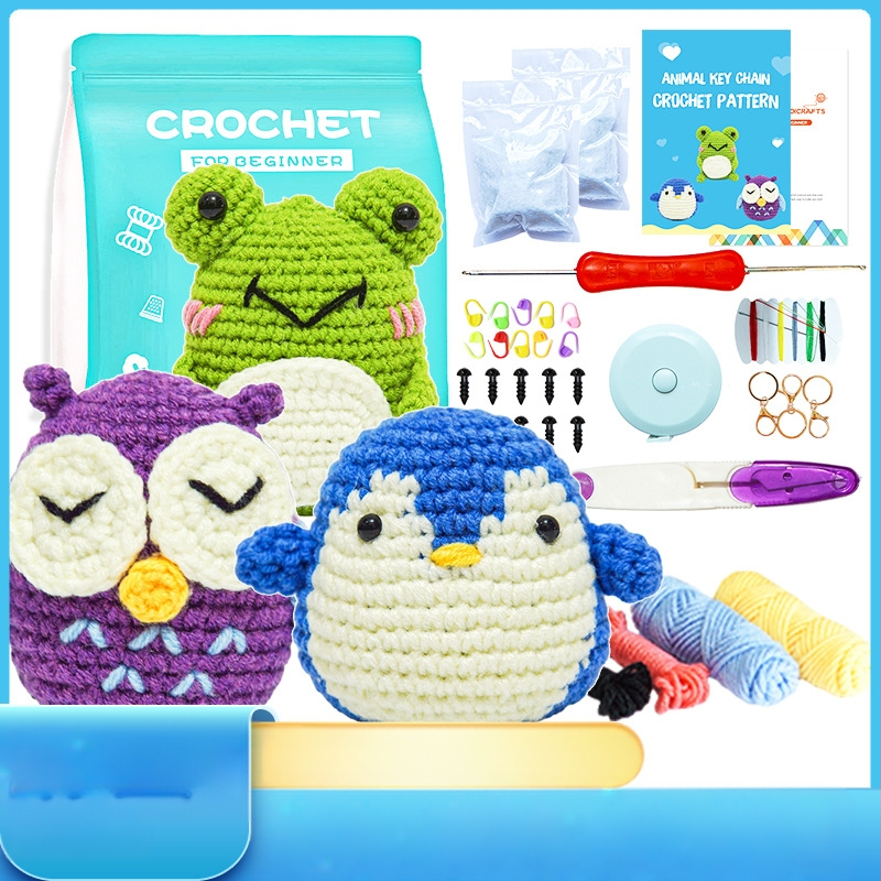 Kroso įrankių komplektas - pus-worsted siūlai, grupės siūlo forma, rankų mezgimas, DIY, prekės ženklas csxh