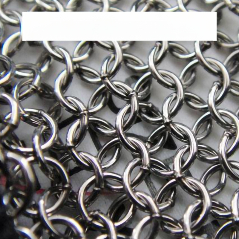 BX 5201 Vágásbiztos kesztyű 304L rozsdamentes acél gyűrűvel, 22 cm hosszú, húsfeldolgozásra