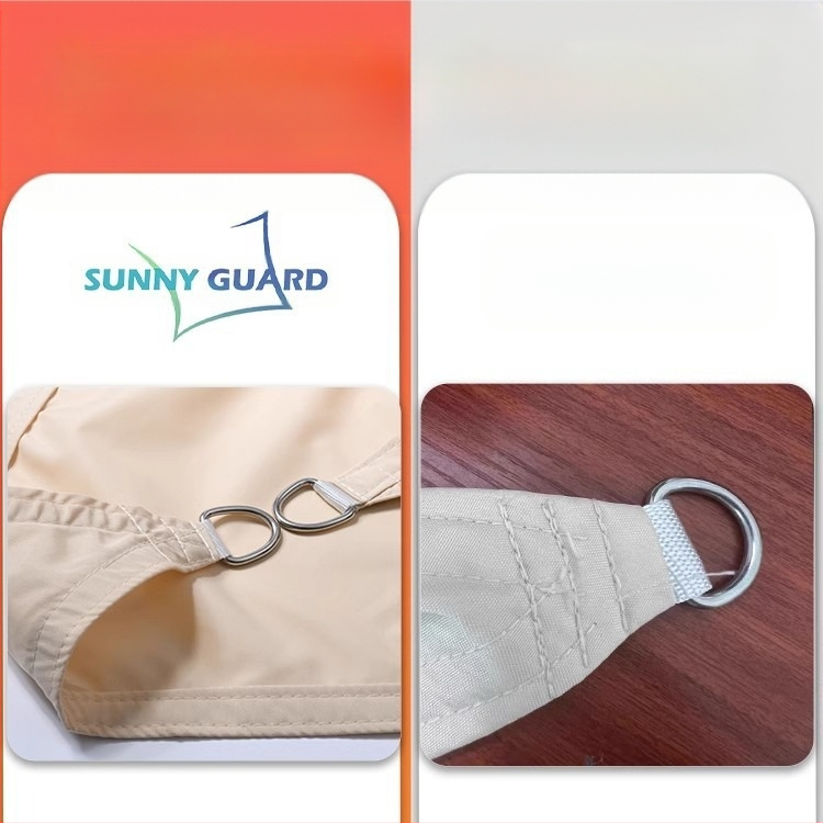 Āra saules aizsardzības audums - kvadrātveida forma, poliester audums, ūdensizturība 500-1000