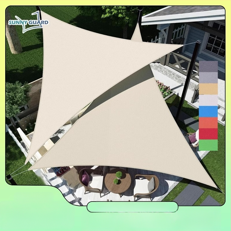 Āra saules aizsardzības audums - kvadrātveida forma, poliester audums, ūdensizturība 500-1000