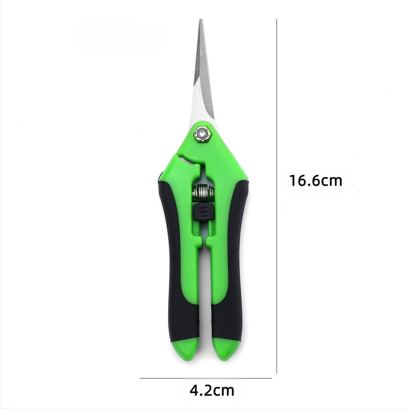 Ножици за беритба на плодове и подрязване, градински инструмент със прав връх, за плодове, зеленчуци и цветя