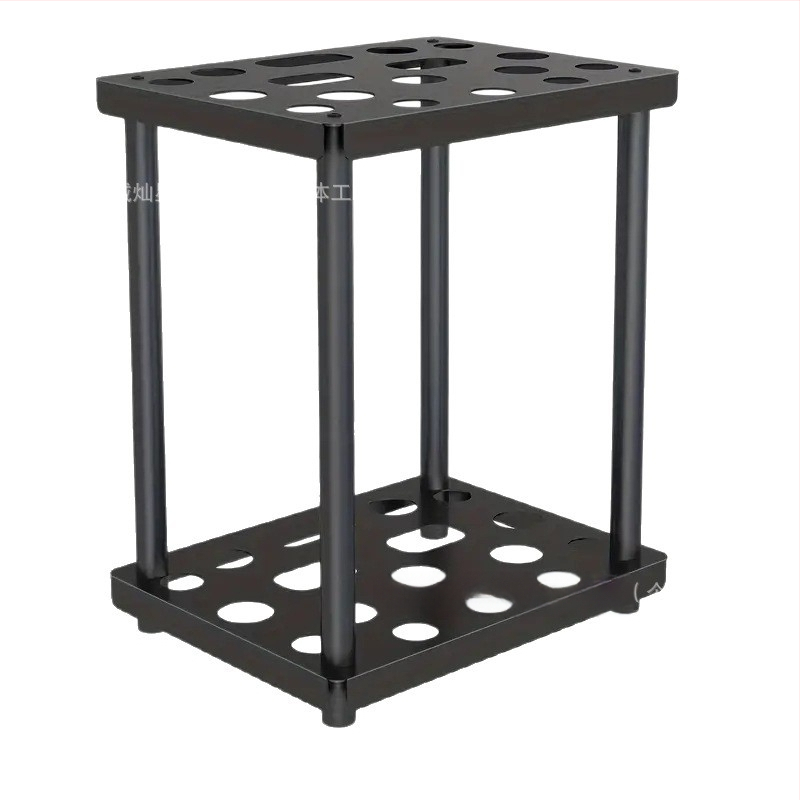 Μεταλλική ραφιέρα αποθήκευσης εργαλείων με επίστρωση πούδρας για γκαράζ/εξωτερική χρήση, θέσεις για φτυάρι και σκούπα