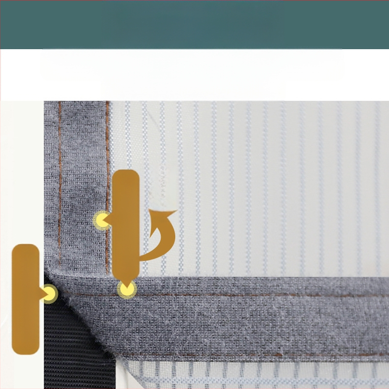 Durų ekranas nuo uodų su deimantine tinkleliu, šoninis atidarymas, magnetinis užsegimas, miegamajam, Velcro užuolaida