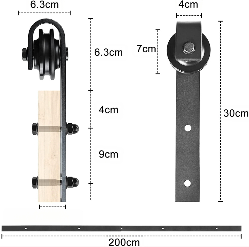 Xin Qirui slenkančių durų komplektas, aliuminio lydinys, smėlio pūtimo paviršius, pritaikomas apdorojimas