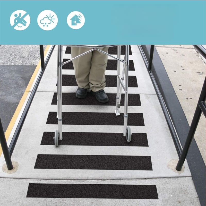 PVC lipnioji priešslidinė juosta laiptams ir voniai, stačiakampė, 0,1 mm storis, -10–50°C, matinė danga, atspari dėvėjimuisi