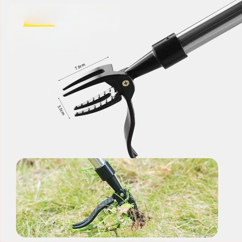 Nerūdijančio plieno stovinti rankinė ravėjimo priemonė – dviejų paskirčių naudojimas