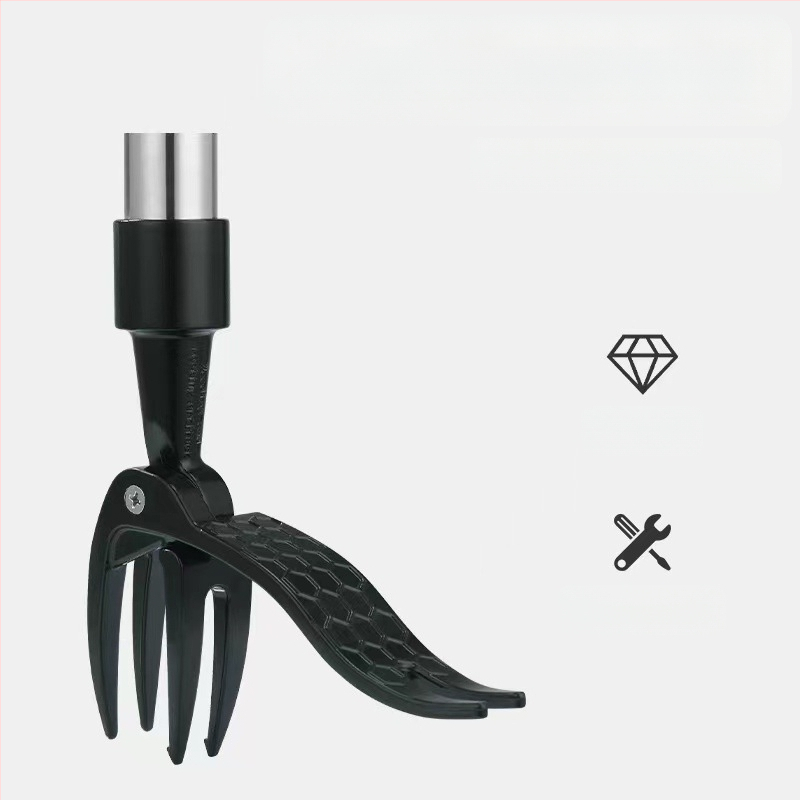 Nerūdijančio plieno stovinti rankinė ravėjimo priemonė – dviejų paskirčių naudojimas