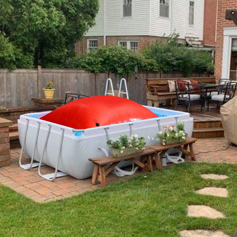 Žiemos baseino pripučiamas pagalvėlis, PVC medžiaga, storesnis, atsparus šalčiui, apsauginis dangtelis, plūduriuojantis oro pagalvė