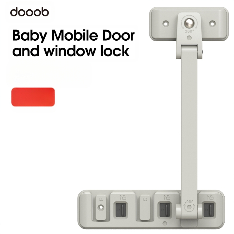 Looktosee Langų ir durų saugos spyna — vaikų apsauga nuo atidarymo, spaudimo-traukimo mechanizmas, tinkama aukštoms pastatams, 90 vnt pakuotė