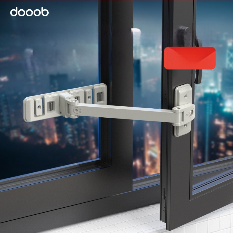 Looktosee Langų ir durų saugos spyna — vaikų apsauga nuo atidarymo, spaudimo-traukimo mechanizmas, tinkama aukštoms pastatams, 90 vnt pakuotė