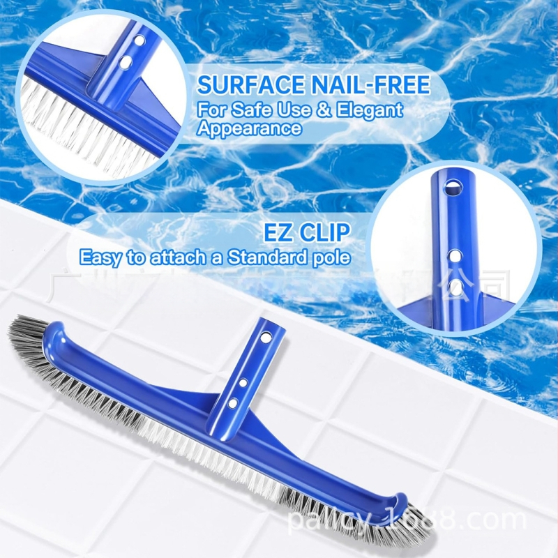 Плувен почистващ четка за стени и дъно с ъглов дизайн