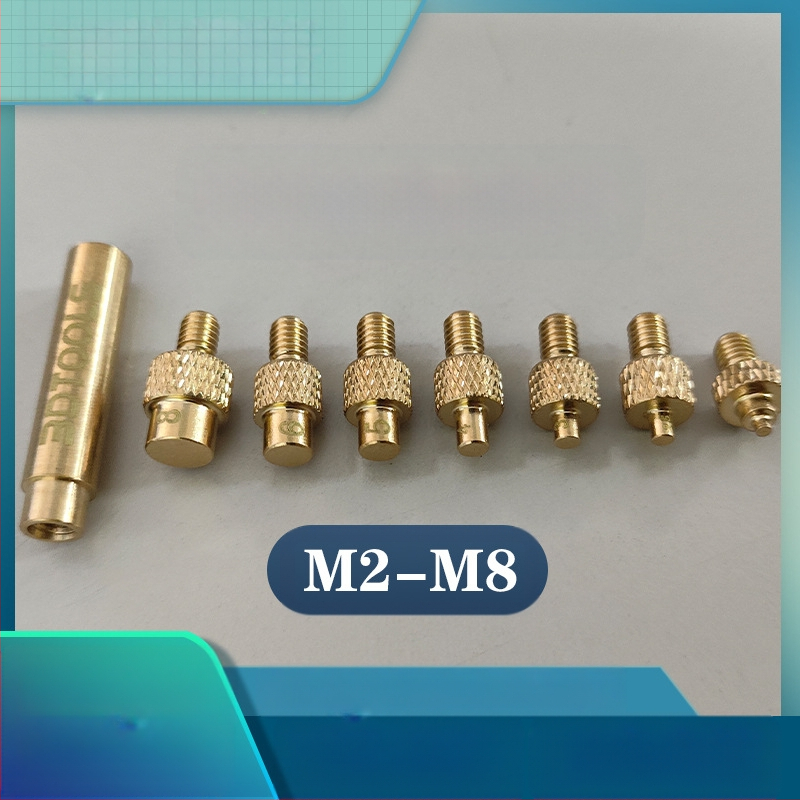 Aštuonių dalių varinių terminių laidumo galvu rinkinys 3D spausdintuvams (M2–M8)