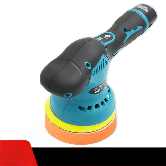 Bezvadu automobiļu pulēšanas un vaskošanas mašīna, rokas vadāms ar litija bateriju (12V, fiksēta ātrums, paredzēta auto pulēšanai un vaskošanai)