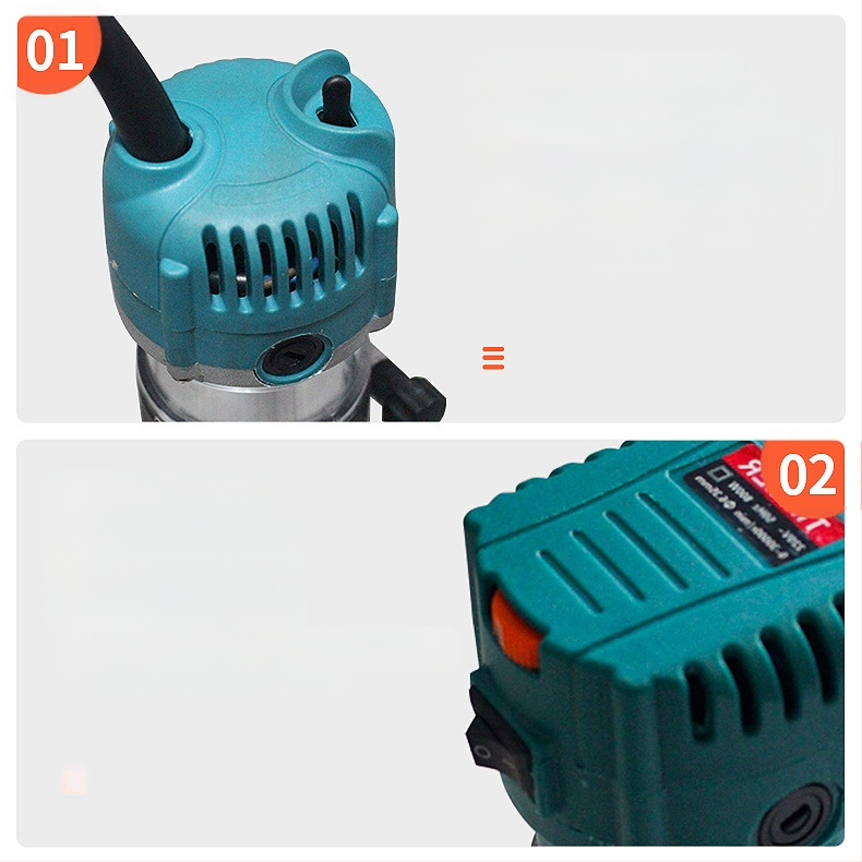 Електрическа дървообработваща фреза с регулируема скорост – подравняване, каналиране, гравиране и дупково пробиване; серия електрическо дървообработване; 220V еднофазно; за метално подравняване