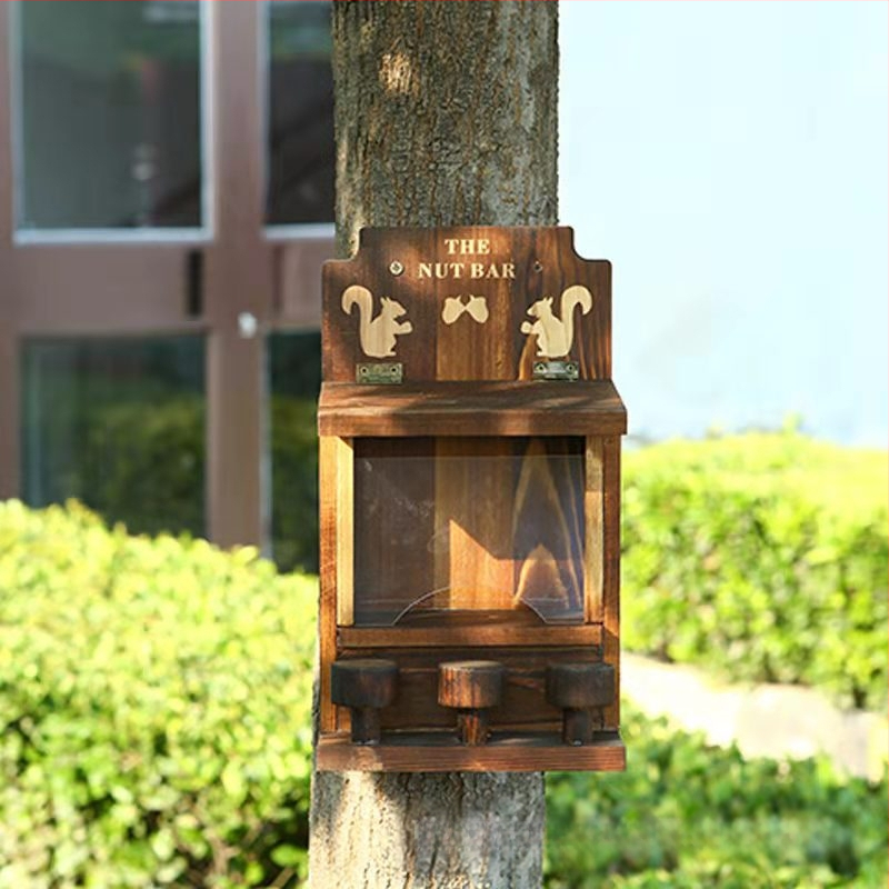 Дървен висящ хранилник за домашни любимци и птичи къщичка за хамстери, код на продукта 0528, марка Miraculous Work