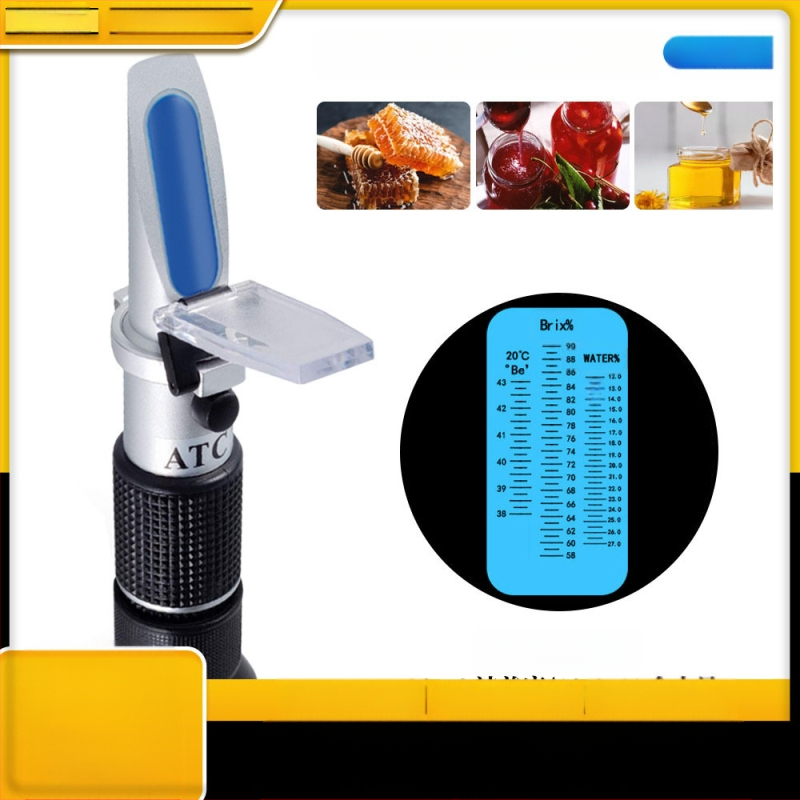 Medaus cukra koncentracijos refraktometras RF008bx | cukraus diapazonas 58–90% | skalių ekranas