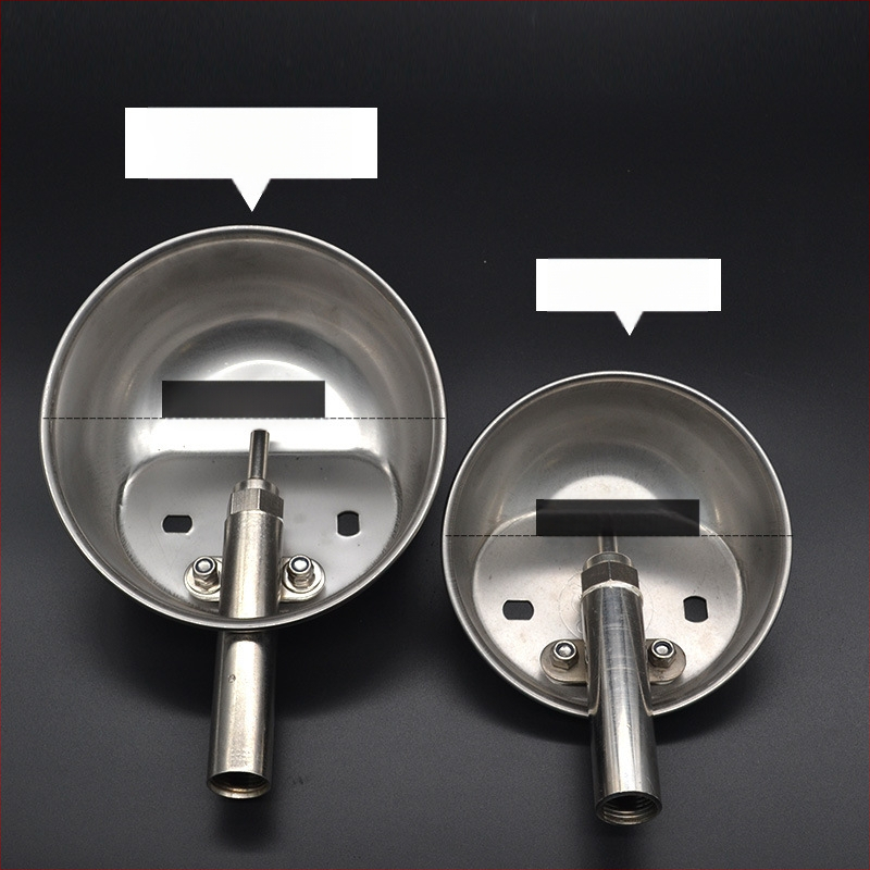 Rozsdamentes acél sertés itatótál — automata, ovális kialakítás, modell 49