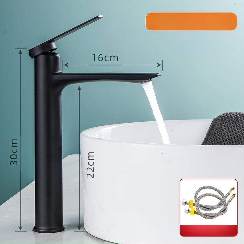 Robinet pentru chiuvetă de masă, apă caldă și rece, cu un singur orificiu, model PS-3002, aliaj de zinc, cartuș ceramic, certificare CE, 0–100°C